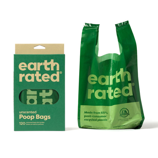 120 Earth Rated Dog Poop Bags with Handles