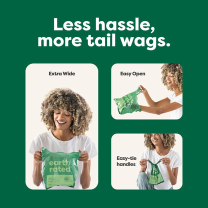 120 Earth Rated Dog Poop Bags with Handles